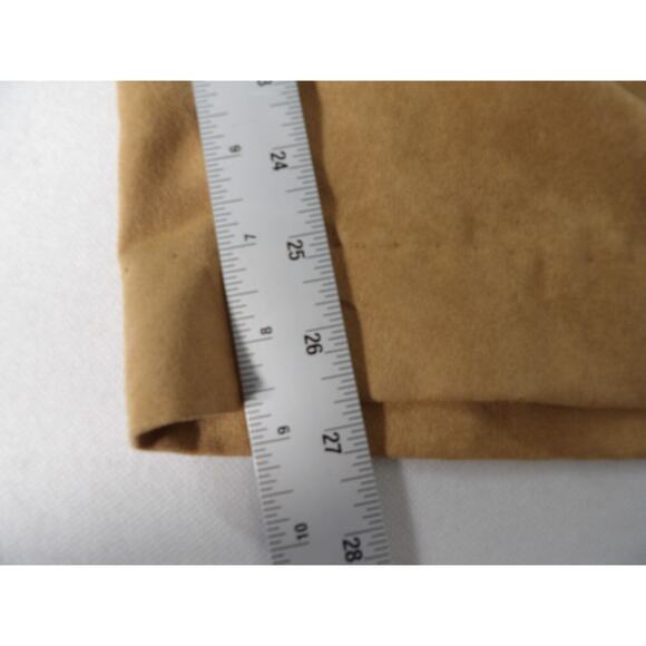 Worthington Womens Trousers Sz 12 Faux Suede Brown Pleated Hi Waist Straight Leg - Picture 12 of 16